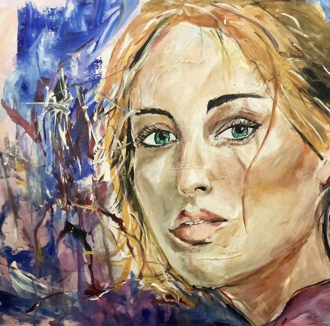 "Becoming" -
Acryl on canvas -
 90 x 60 cm