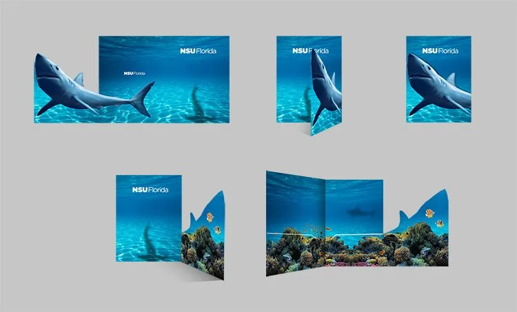 NSU Branded Die Cut Shark Folders Image