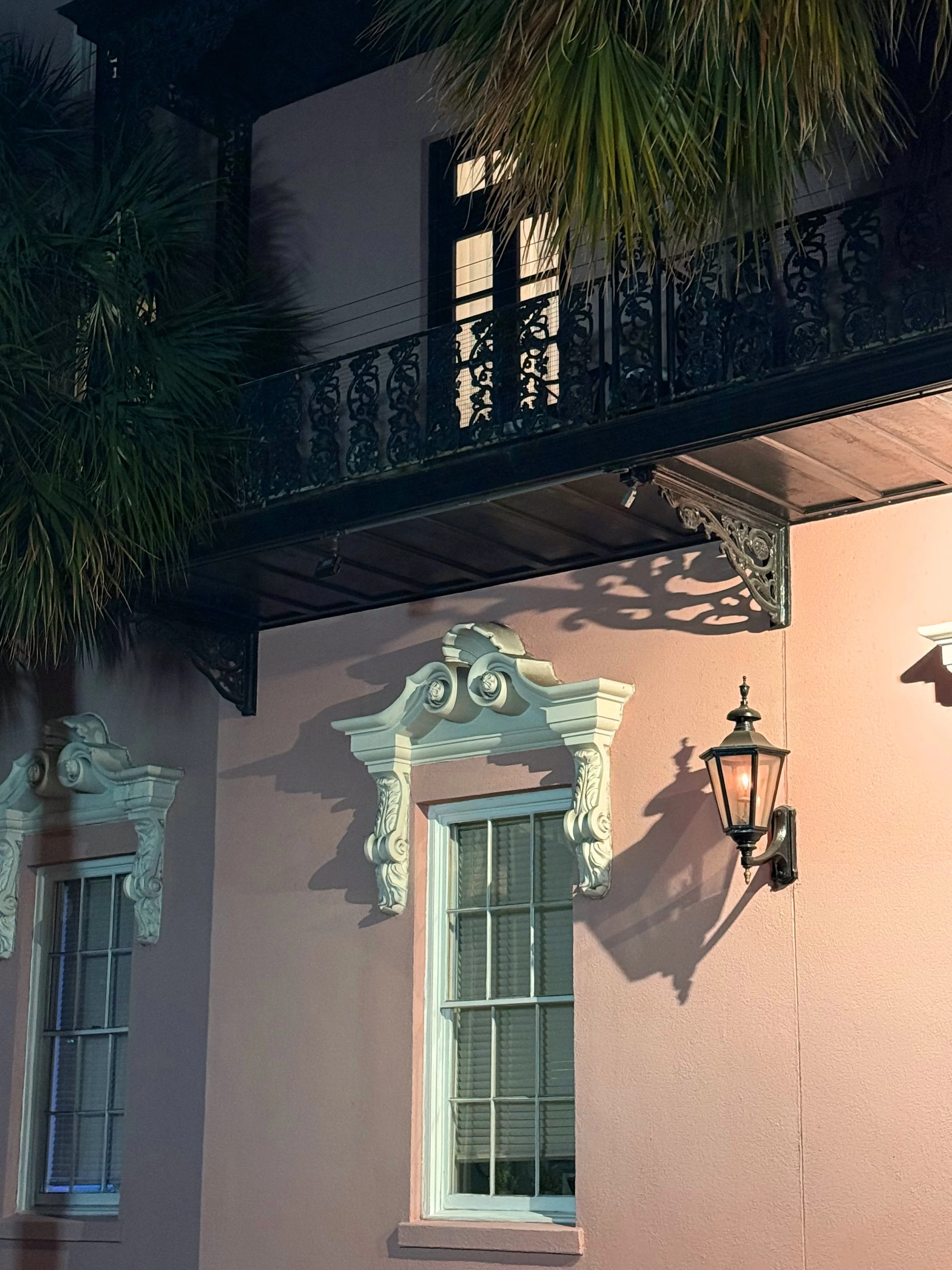 Charleston Pink House with Gas Lantern Image