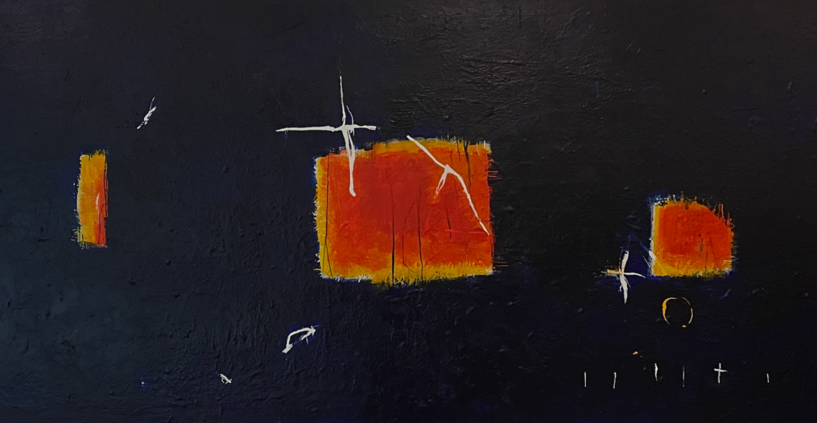 Three crosses Acrylic on Canvas 100x50cm £700