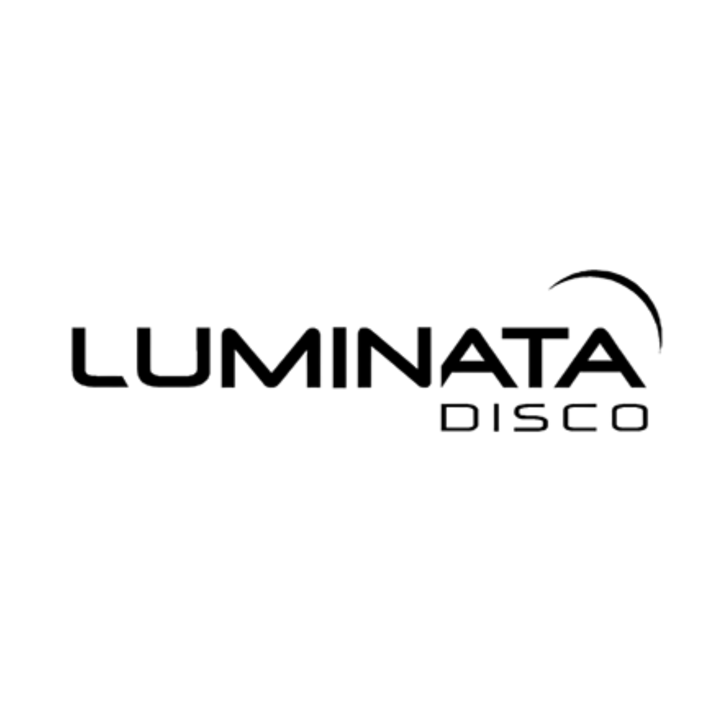 Logotipo del club de discotecas Lumínata con letras negras y fondo blanco.