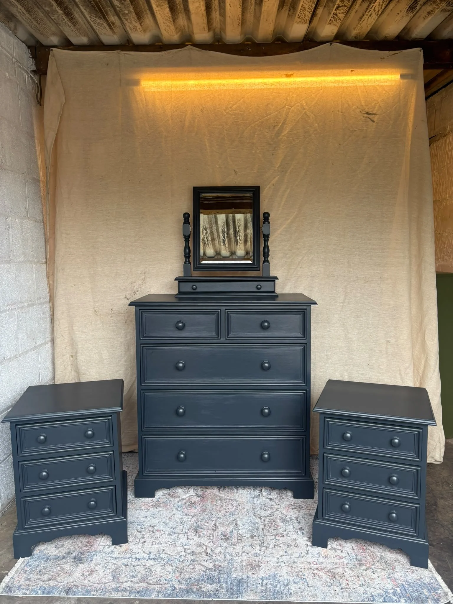 002: Pine Bedroom Furniture - Full Set