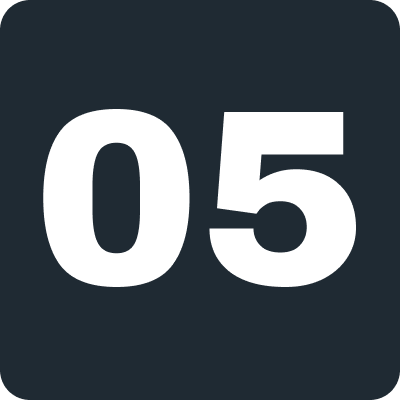 Number '05' displayed on a dark background.