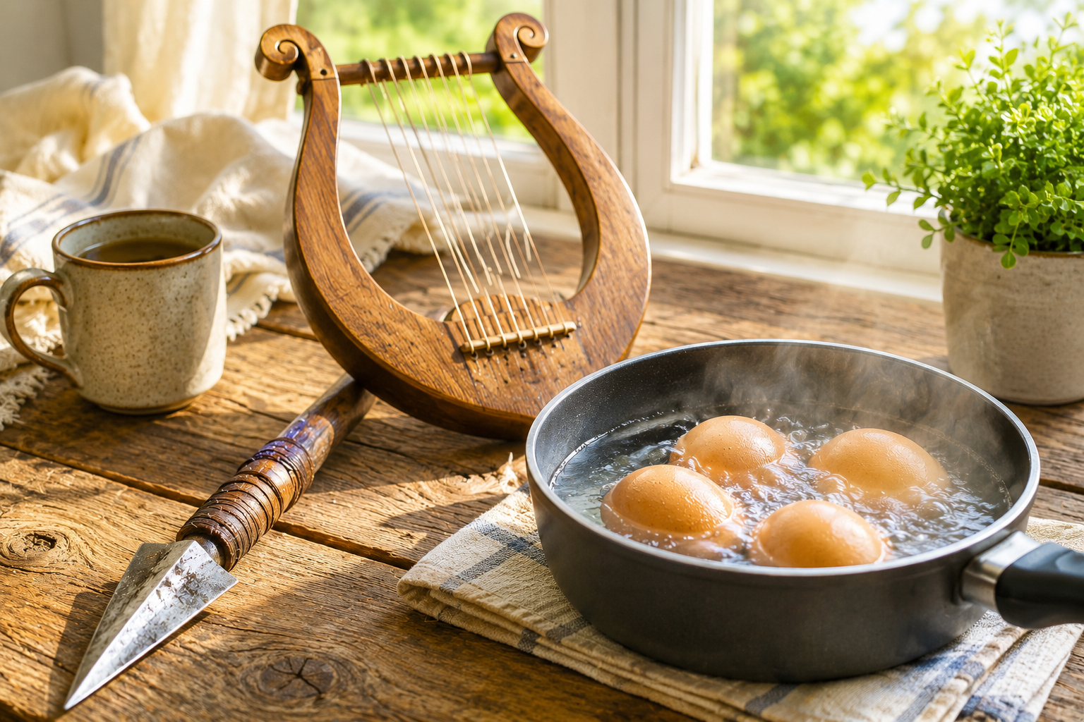 The Spear, The Lyre and a Couple of Boiled Eggs