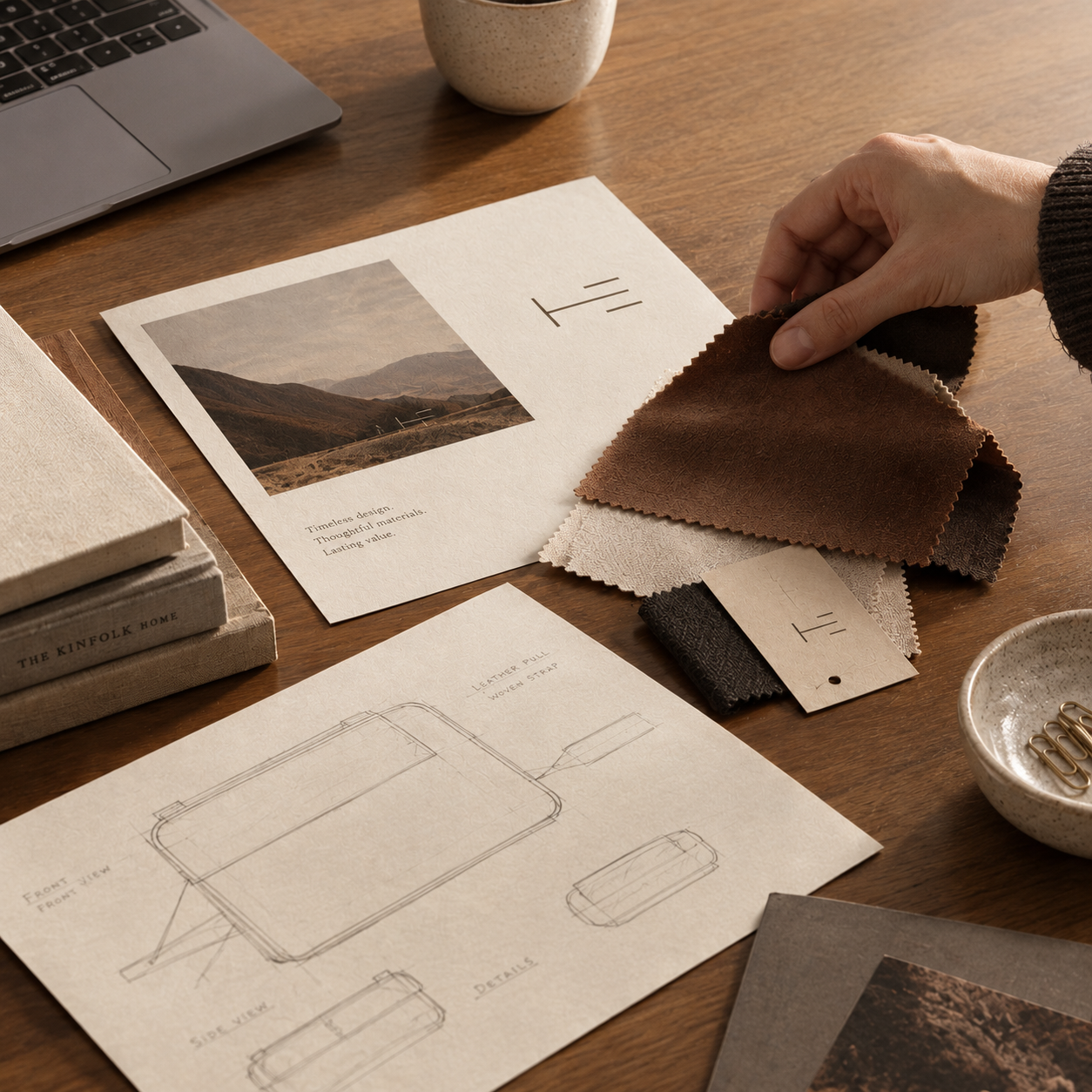 Branded merchandise design concepts and product mockups