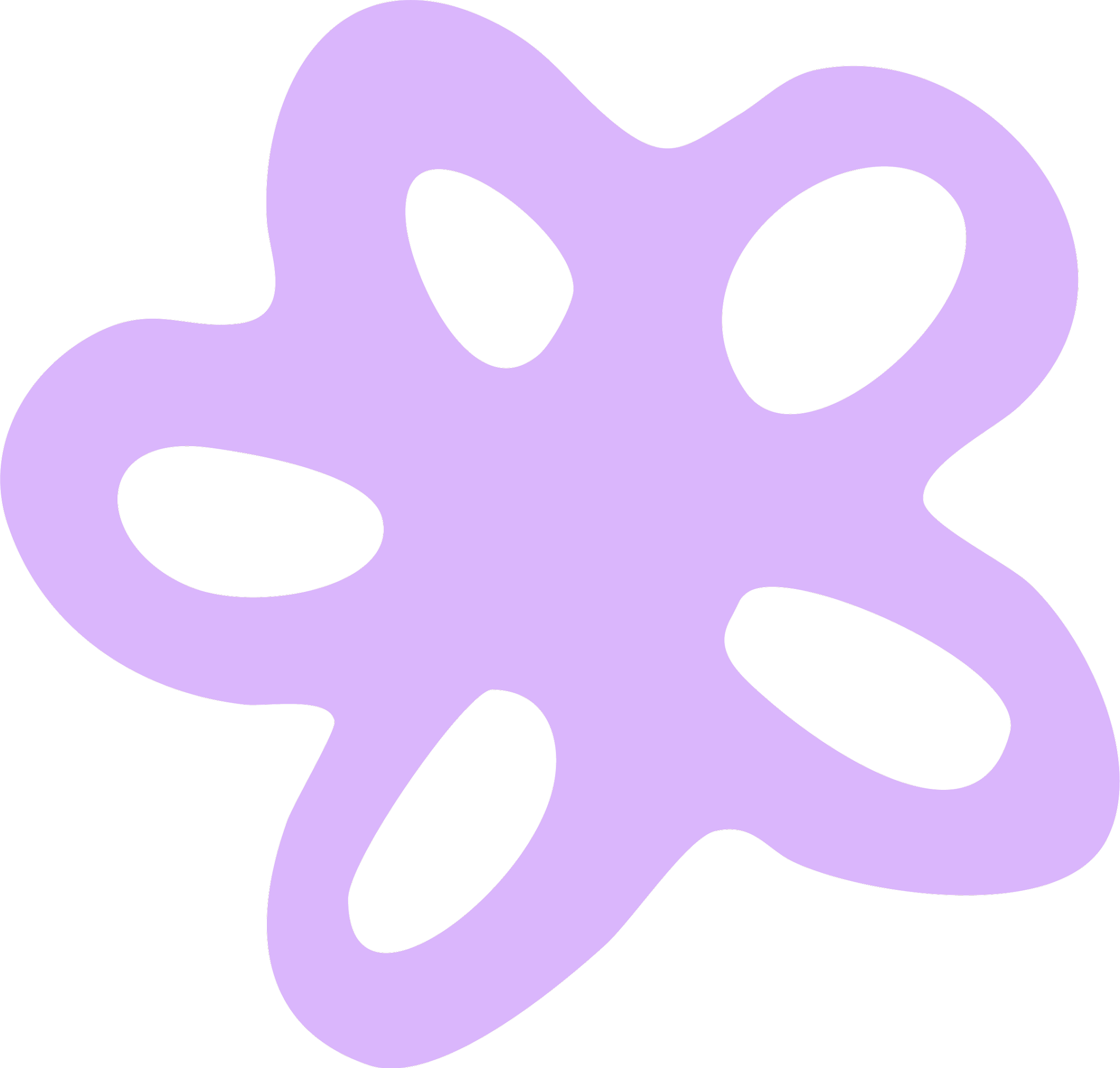 Abstract purple and black organic shapes on a black background