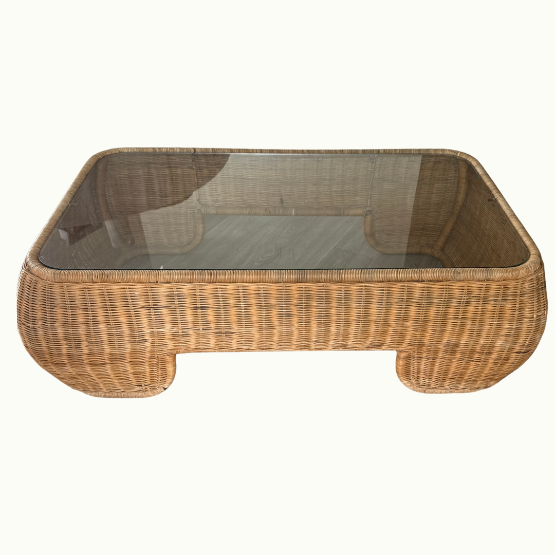 Vintage Rattan Coffee Table