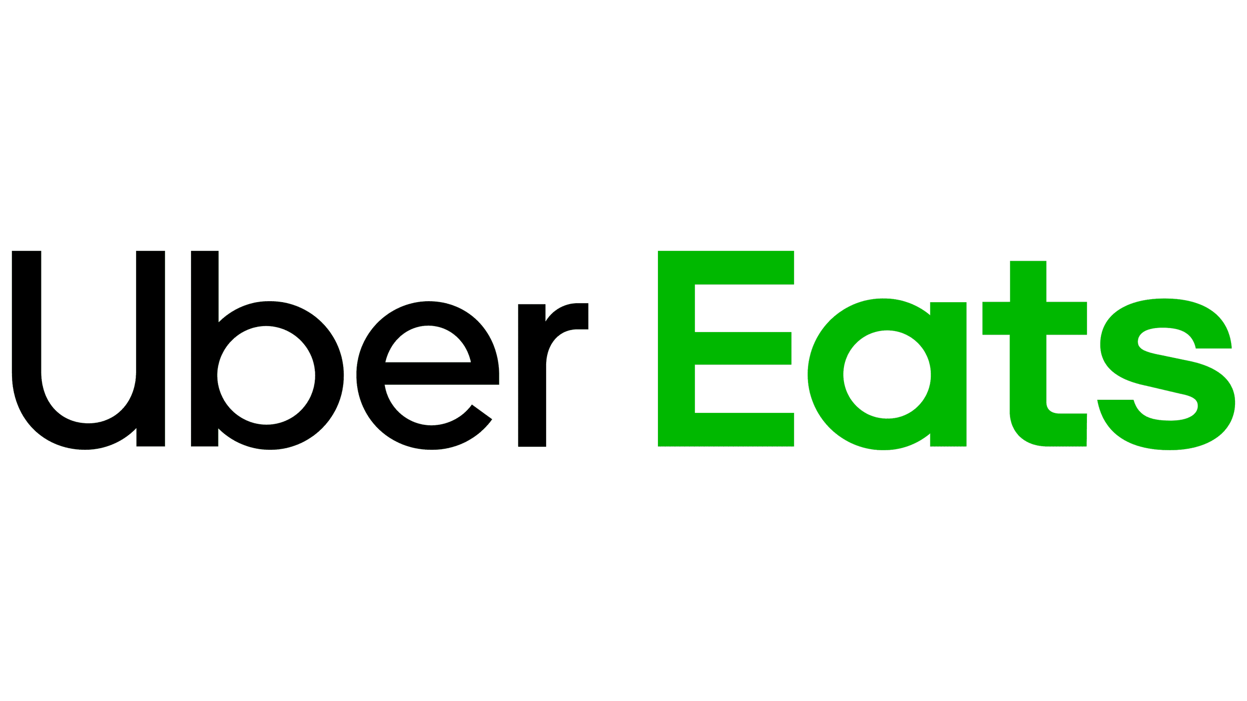 The logo reads 'Uber Eats' with 'Uber' in black and 'Eats' in green.
