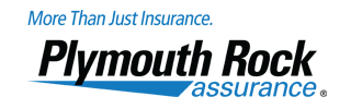 Logo with text 'More Than Just Insurance Plymouth Rock Assurance' in Bold text
