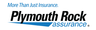 Text reading 'More Than Just Insurance. Plymouth Rock Assurance' with a blue underline.
