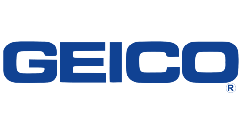 The GEICO logo in blue text on a black background.