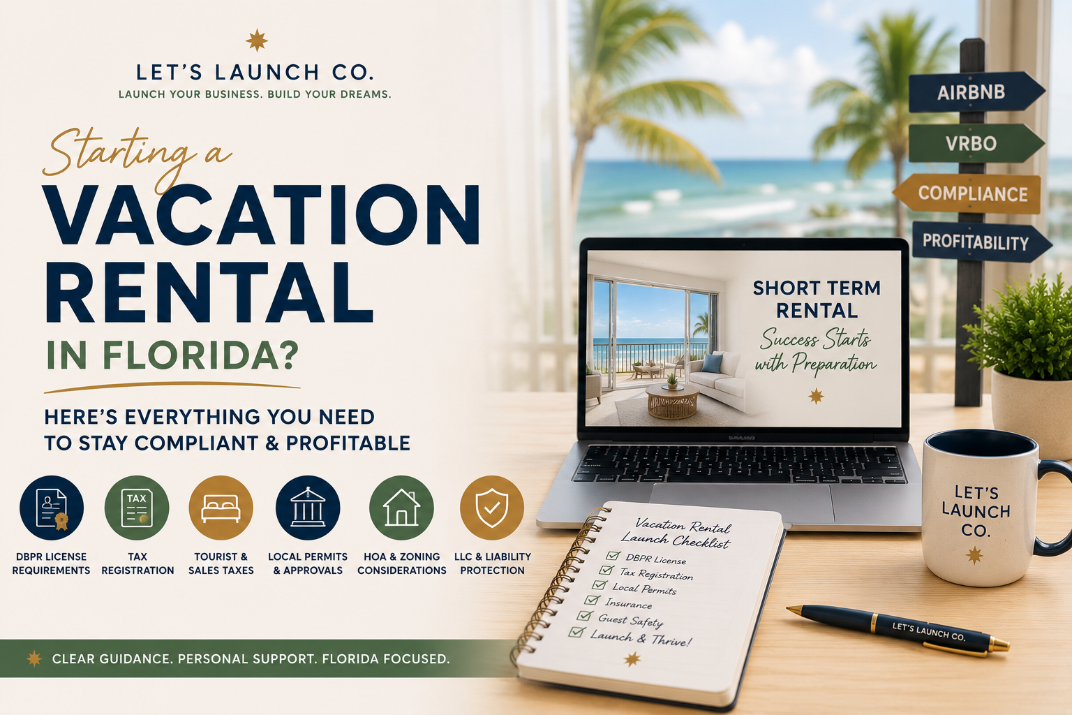 Florida Vacation Rental Requirements: What You Need to Start an Airbnb or VRBO Business in Florida
