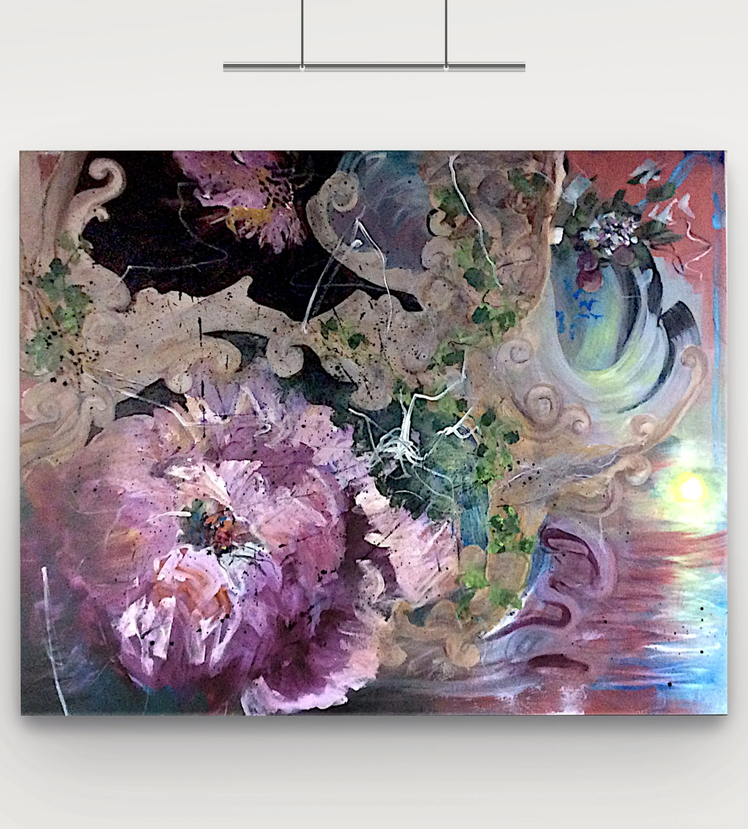 Plum Portal - 48 x 60 inches - Acrylic Painting