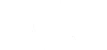 White Apple logo on a black background.