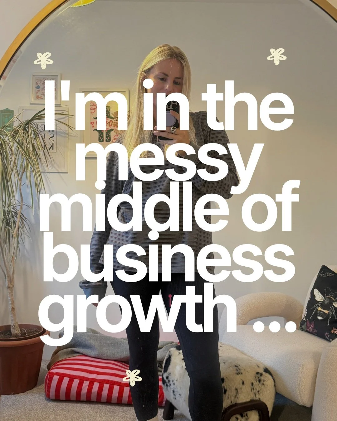 The messy middle is reaaal ...

That stage where you've built a business that works, you've got an offer that sells, but your ambitions are growing faster than your brain can keep up with.

And there's the temptation to change everything.

You all kn