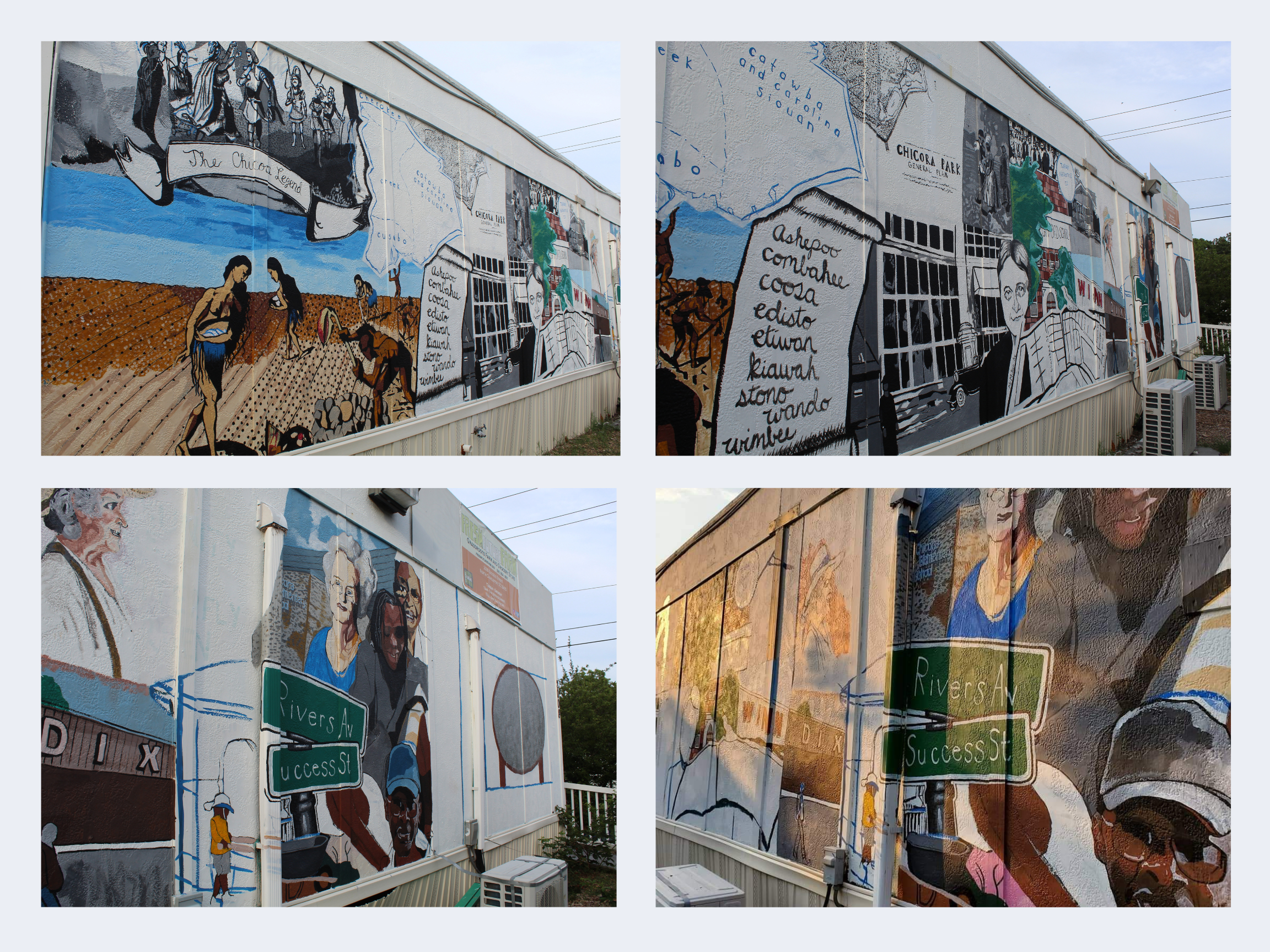 Chicora-Cherokee Community Mural: 
Commissioned public mural celebrating the history of Charleston's Chicora-Cherokee neighborhood, created through South Arts' Southern Creative Places initiative.