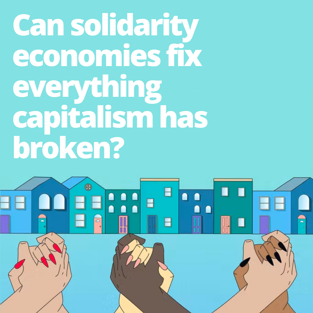 New Economies Coalition: 
Social media graphic created as part of a design exercise.