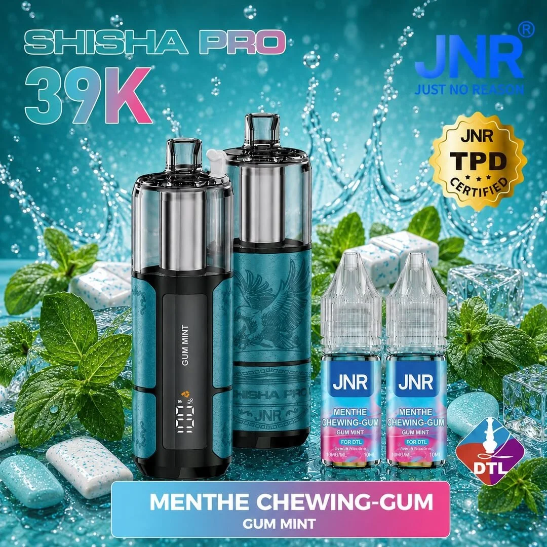 JNR Shisha Pro 39K — Menthe Chewing-Gum