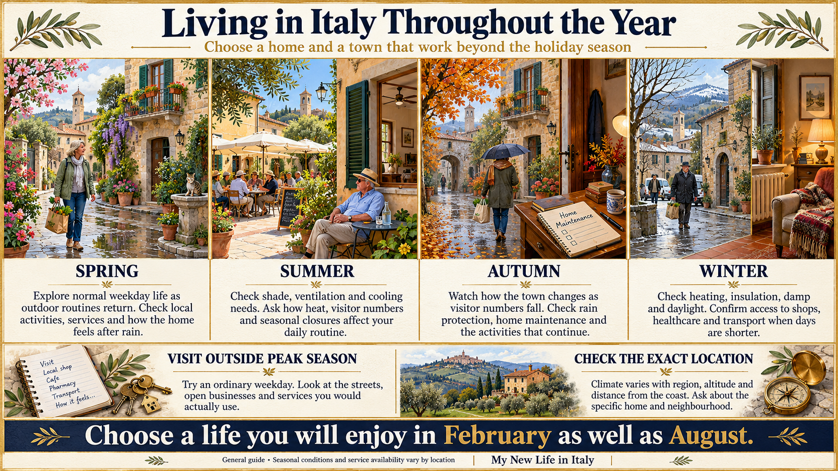 Living in Italy Throughout the Year