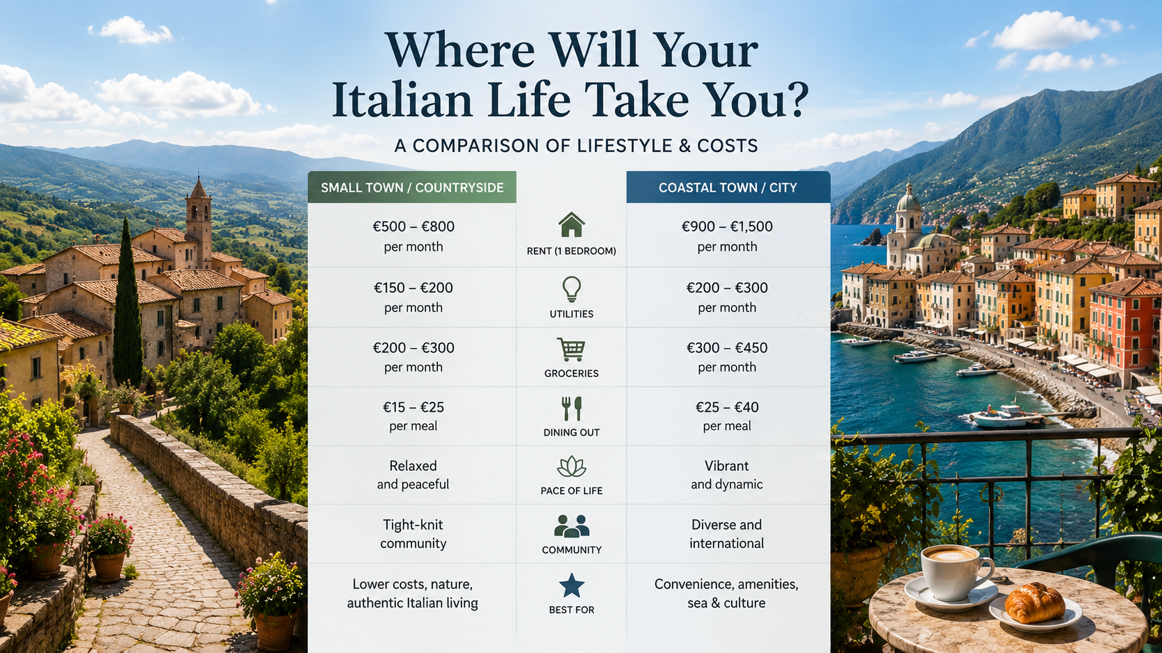 A Comfortable Monthly Budget in Italy in 2026: What Life Really Costs