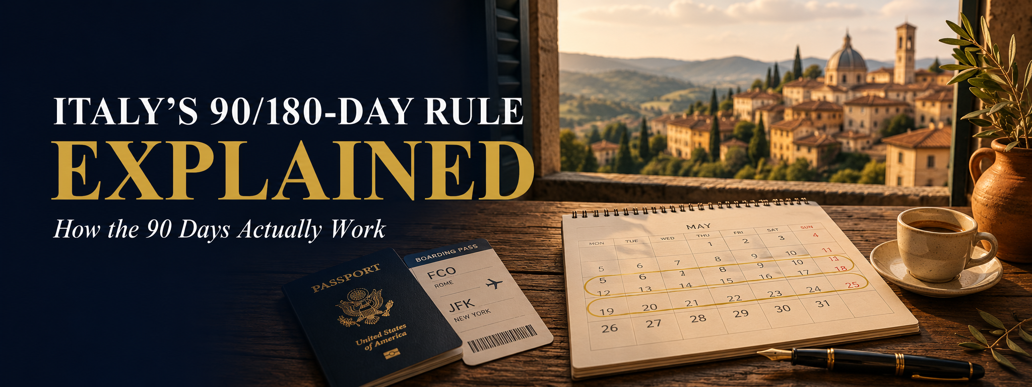 Italy's 90/180 day rule explained.