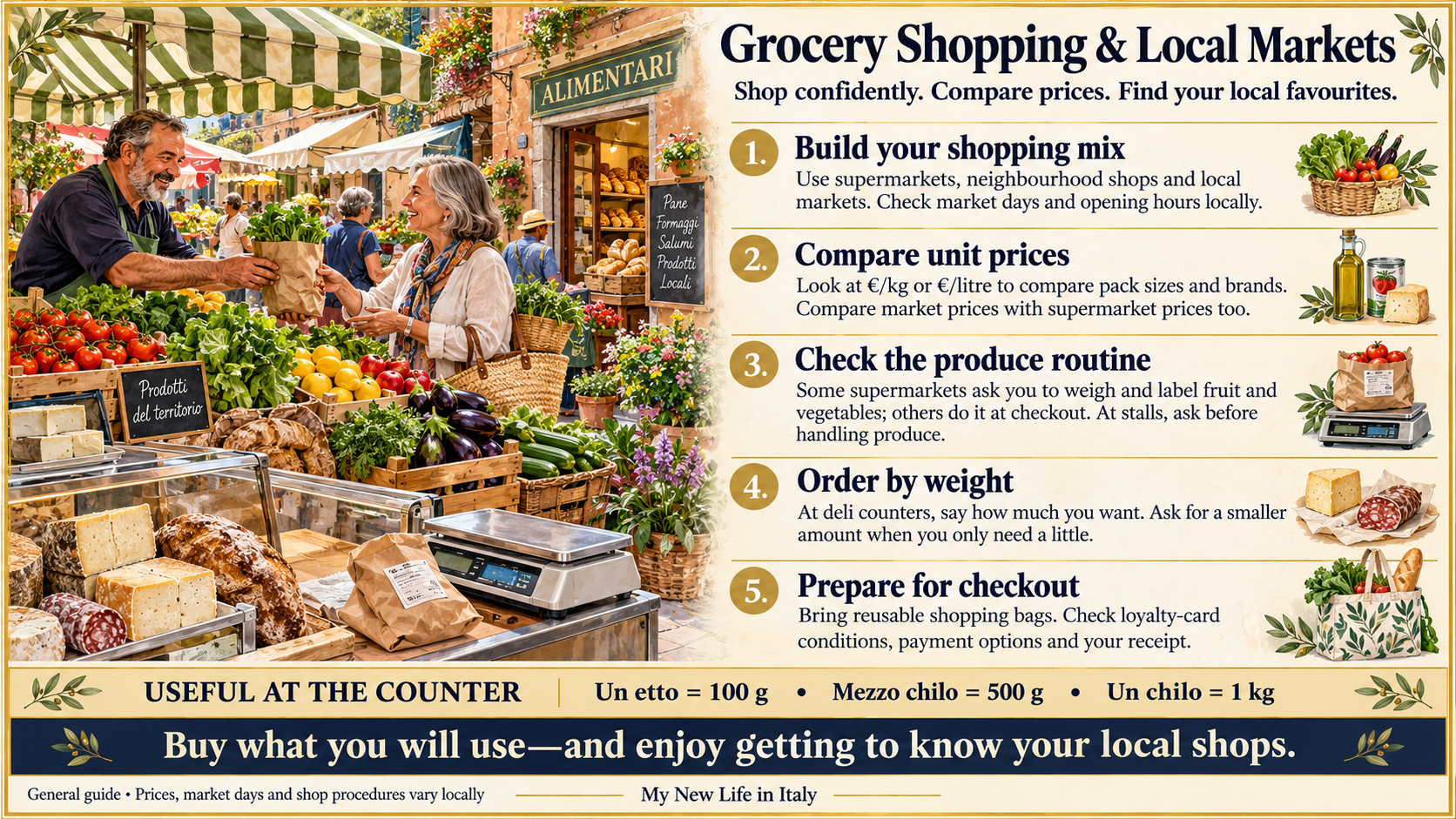 Grocery shopping & Local markets
