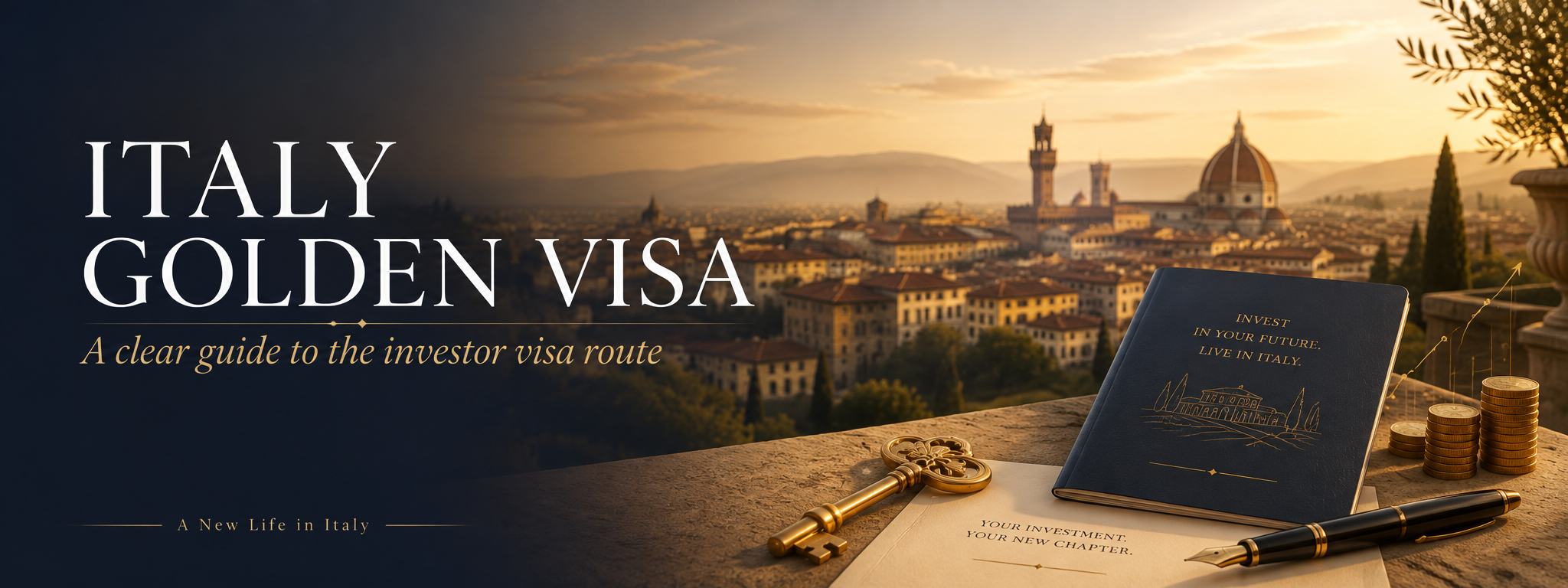 Italy Golden Visa Hero image - banner image.
