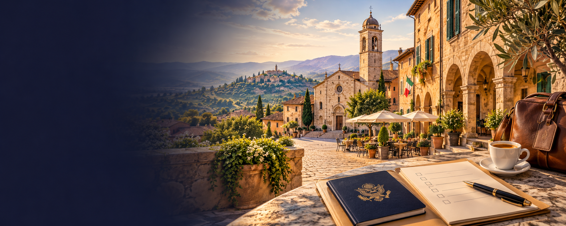 Banner for the page Moving to Italy