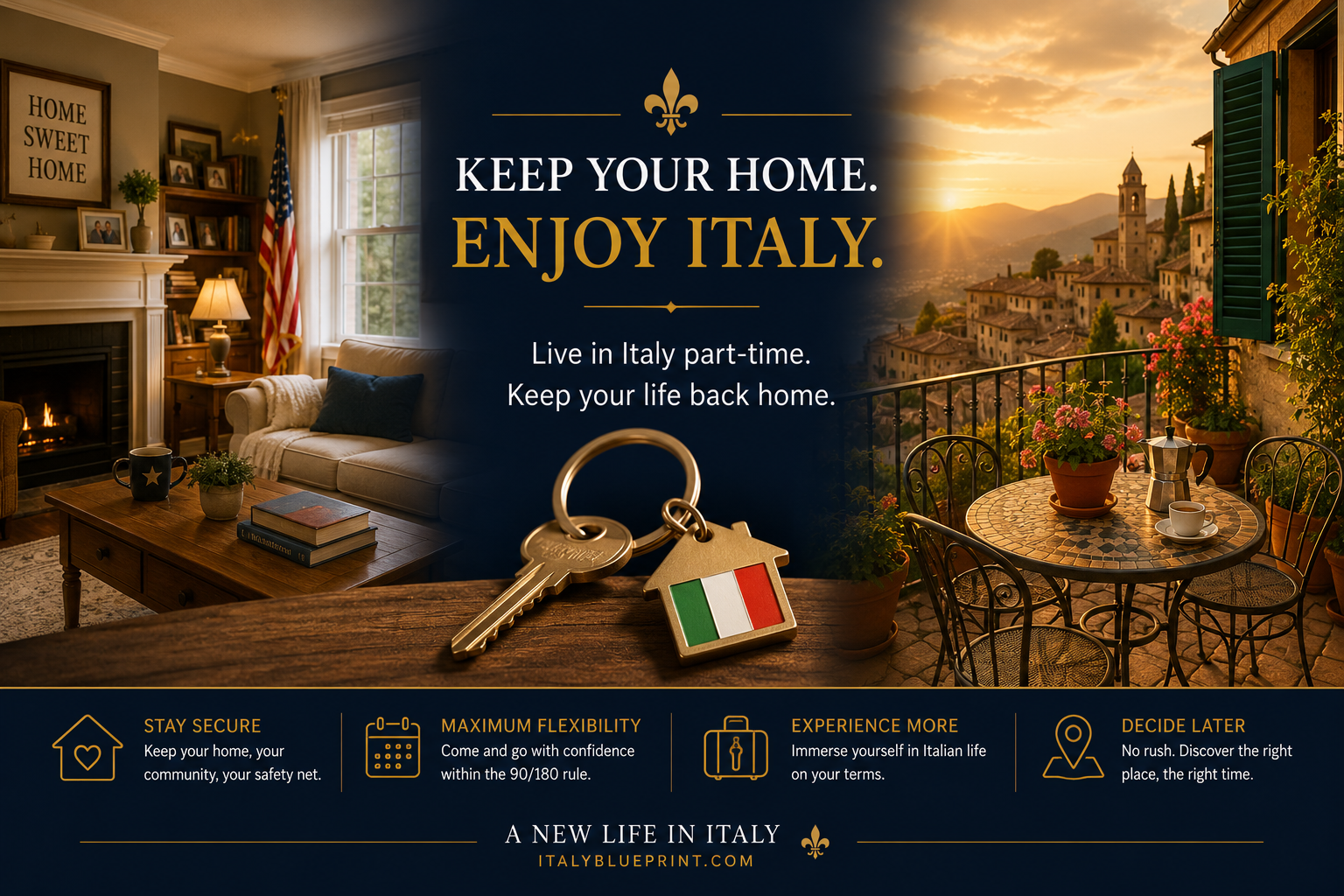 Keep your home while you live in Italy.