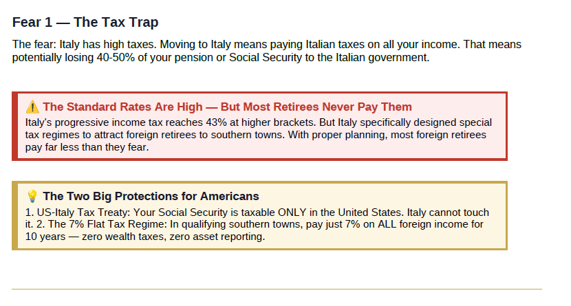Insert form The Italy Retirement Blueprint