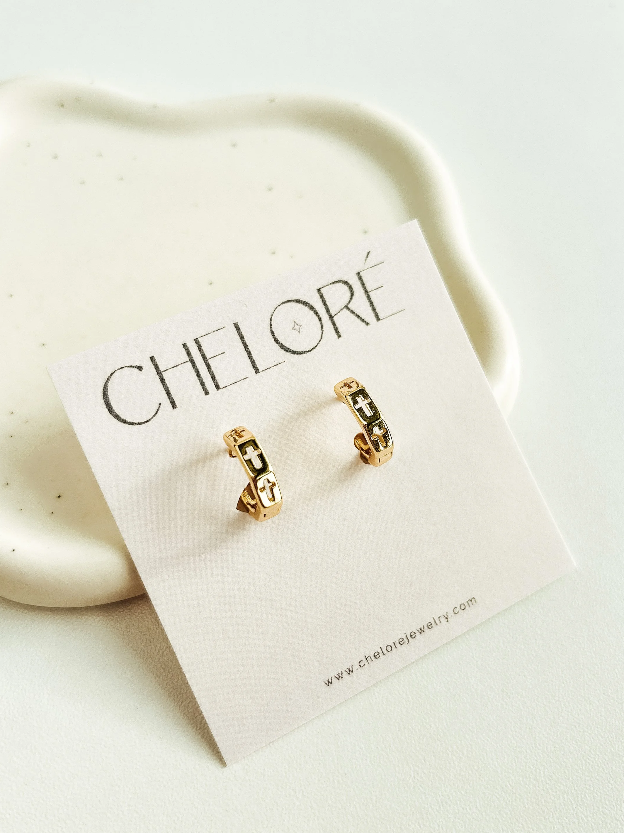 Infinity Cross Hoops