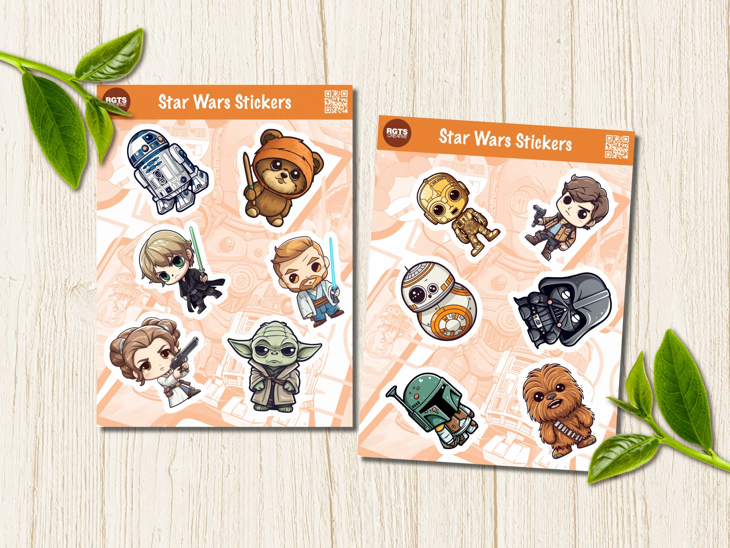 Stickers: Water Resistant Star Wars Character Set
