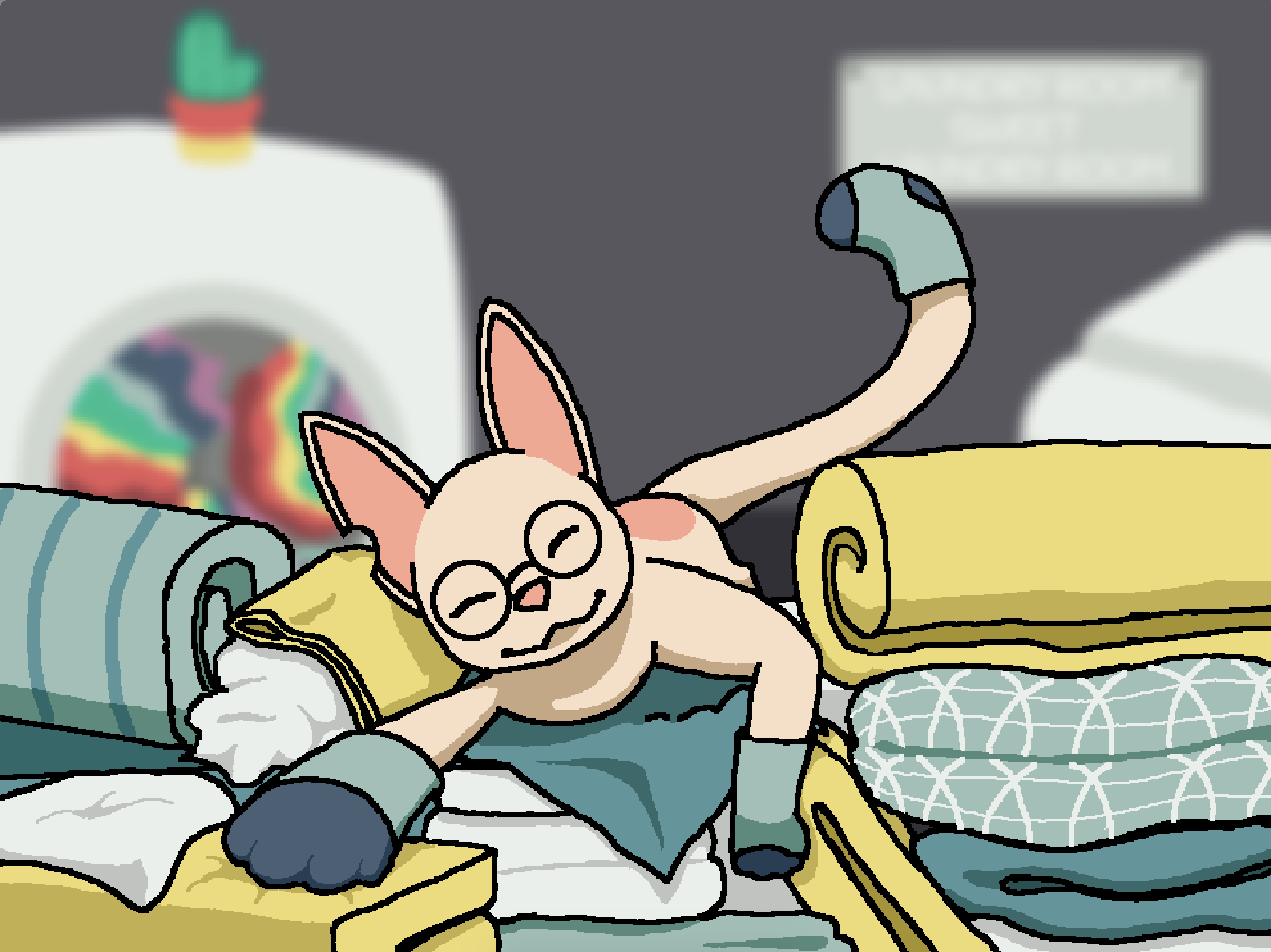 Grace's animation: Chill out with a cat