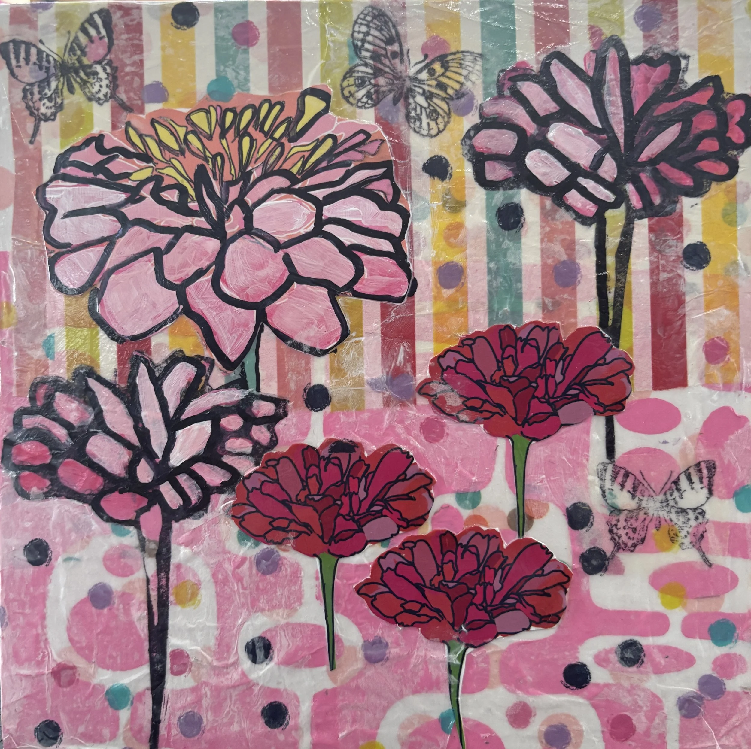 Vibrant Floral and Butterflies