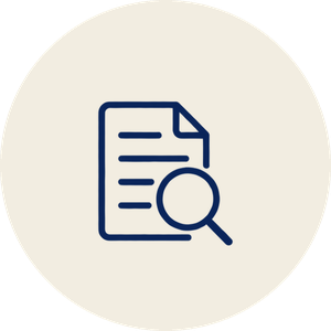 Document with magnifier icon