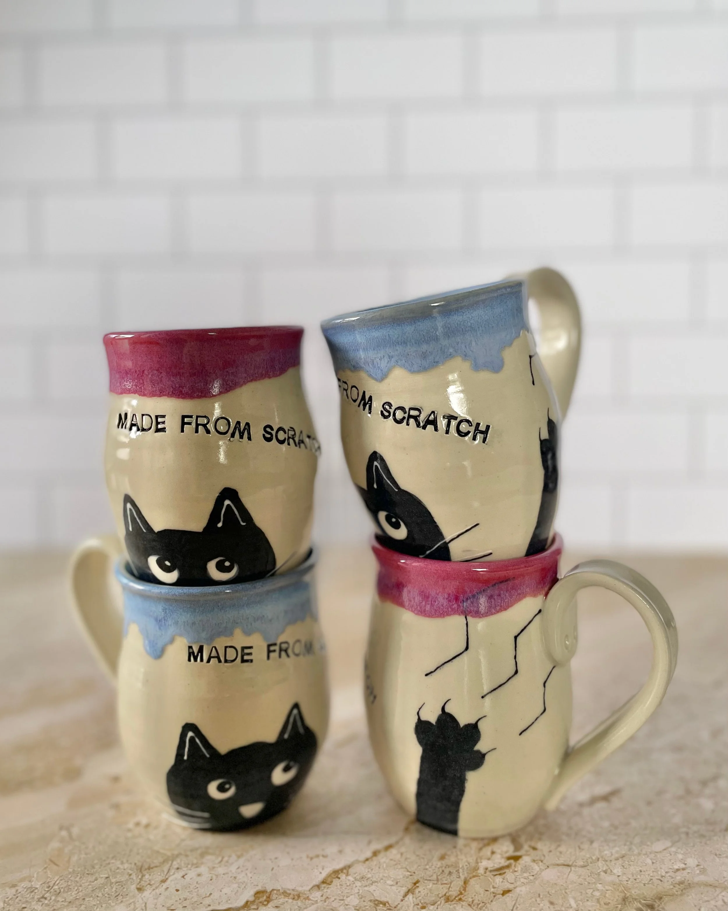 Made From Scratch Cat Mugs