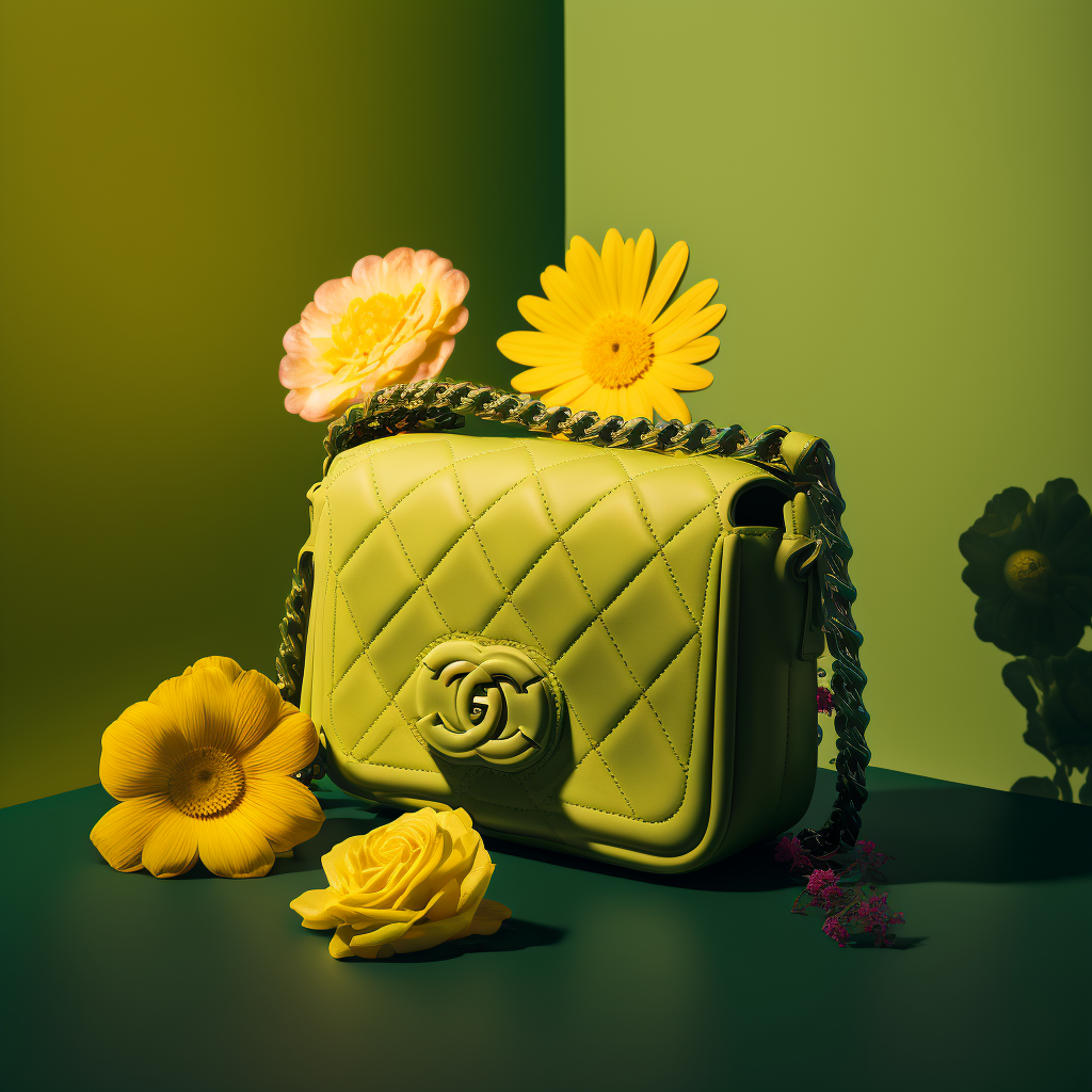 JojoFrank_chanel_handbag_solid_green_background_yellow_flower_e_21159608-4e16-4a01-8b8b-2be53d0311cf.png