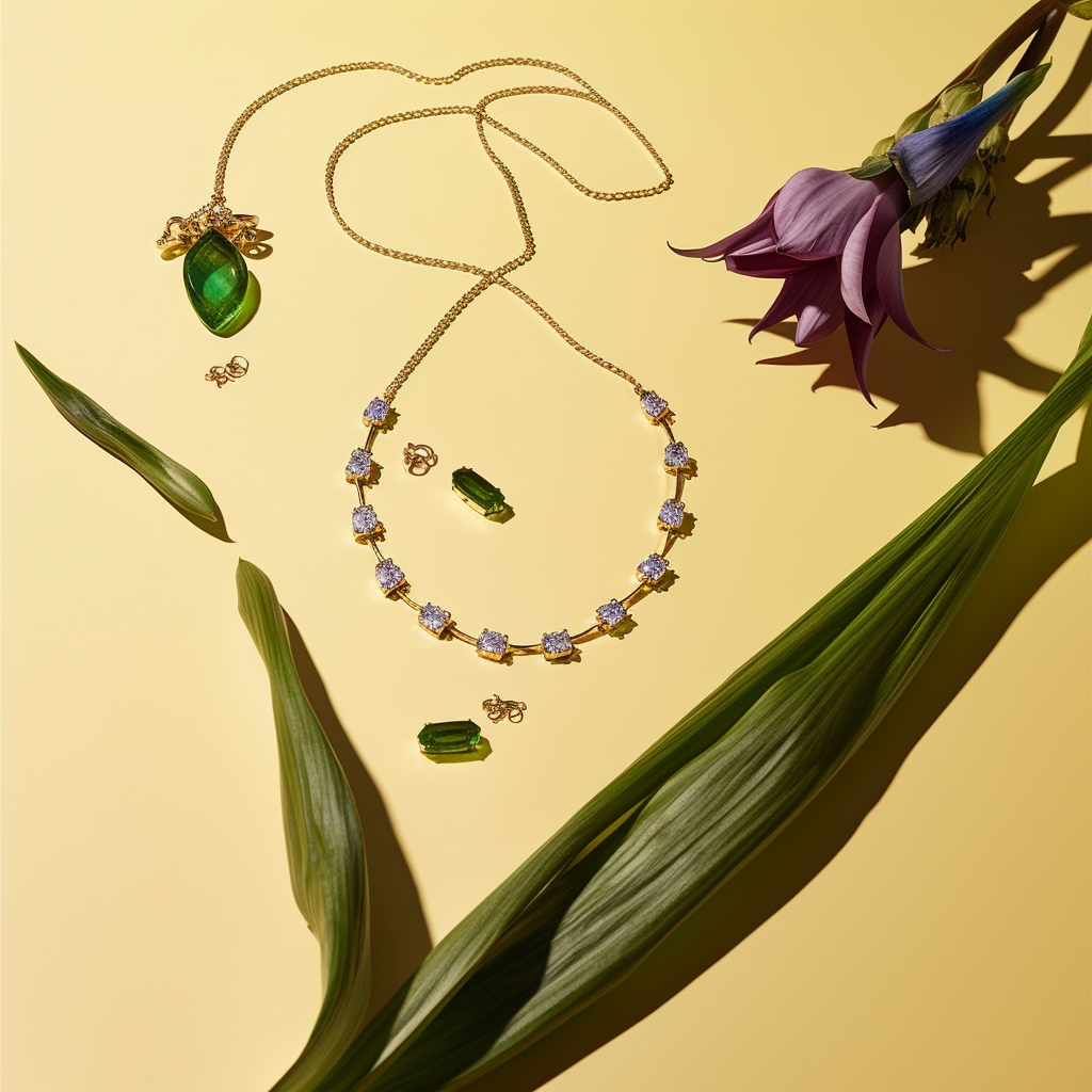 JojoFrank_aerial_view_jewelry_and_plants_on_a_solid_color_backg_689f117c-6f8a-4fda-80bd-65906723af7b.png