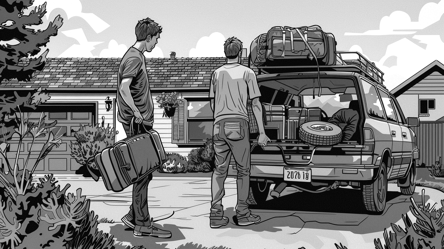 jojofrank_two_30_year_old_men_loading_luggage_into_an_SUV_in_th_303e5ed0-926d-4bdc-9136-81fda1cf914b.png
