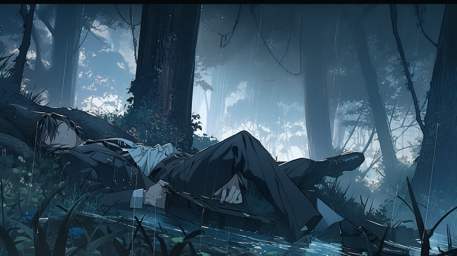 JojoFrank_young_businessman_lying_on_the_ground_sleeping_in_a_t_b138f33e-1a33-4f56-84c7-e374d90ba8b8.PNG