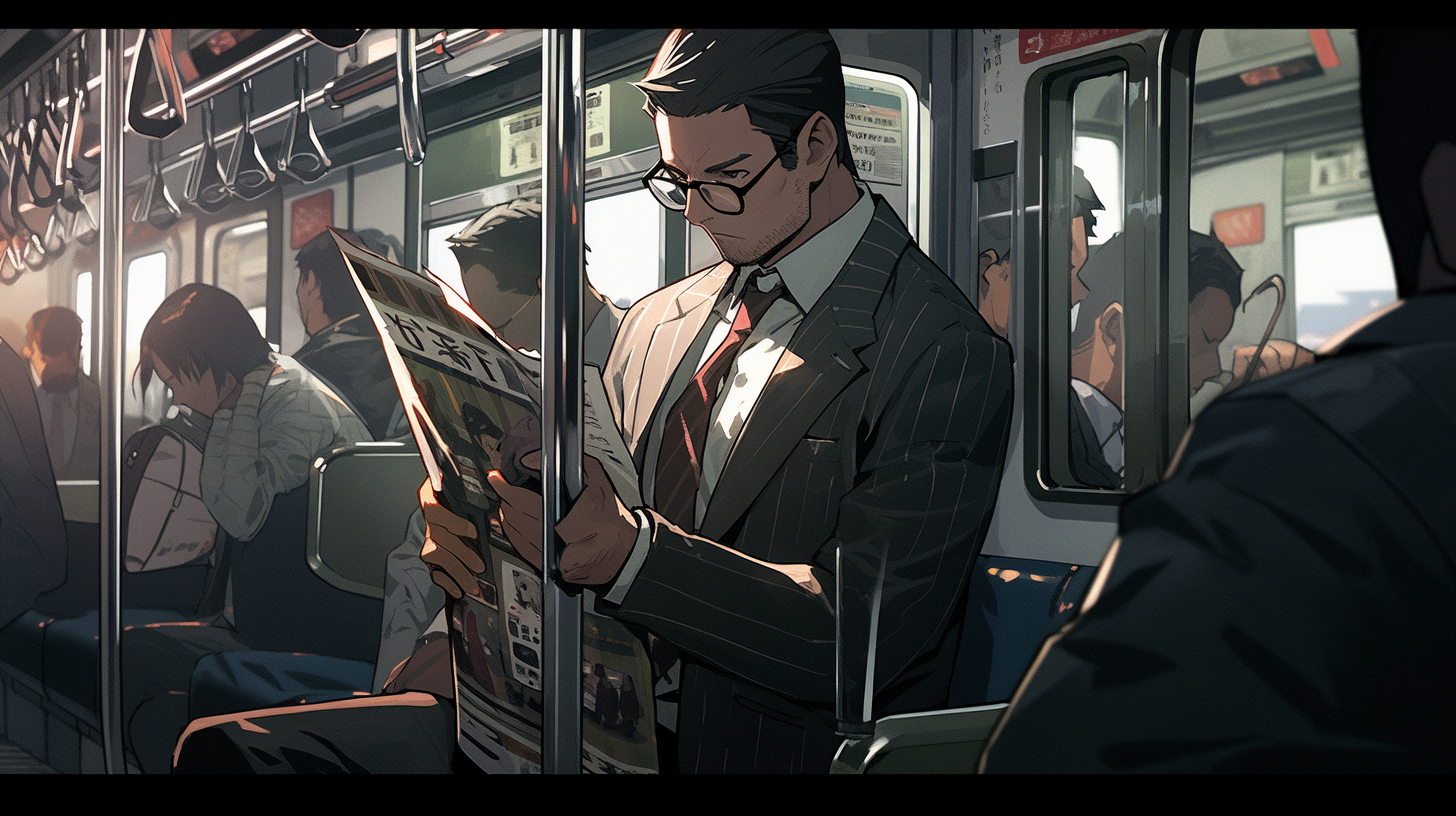 JojoFrank_Japanese_businessman_reading_newspaper_on_subway_trai_50d81601-22a5-491d-9f16-5c688dc3c030.PNG