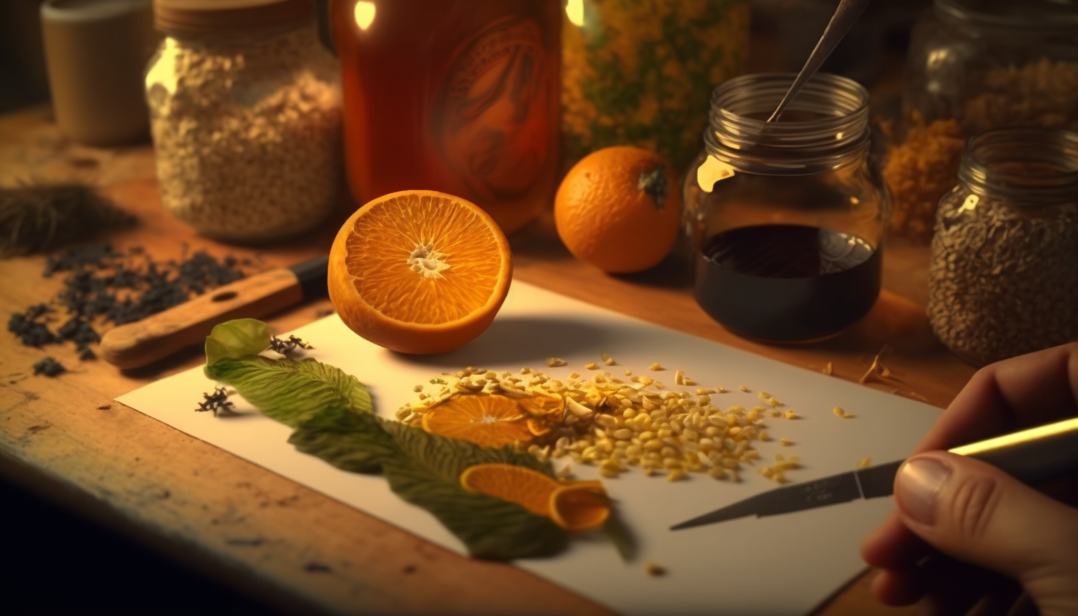 JojoFrank_painting_pallette_with_grains_and_leaves_on_it_surrou_c2d977e8-c752-4c49-b586-824cba8456ff.png