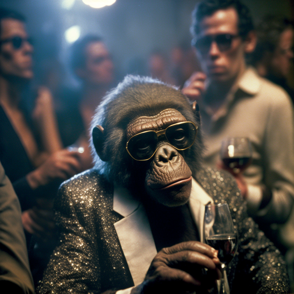 JojoFrank_photograph_studio_54_chimpanzee_in_sunglasses_smoking_decec3db-33cf-4484-bd87-d7f8bcec59f6.png