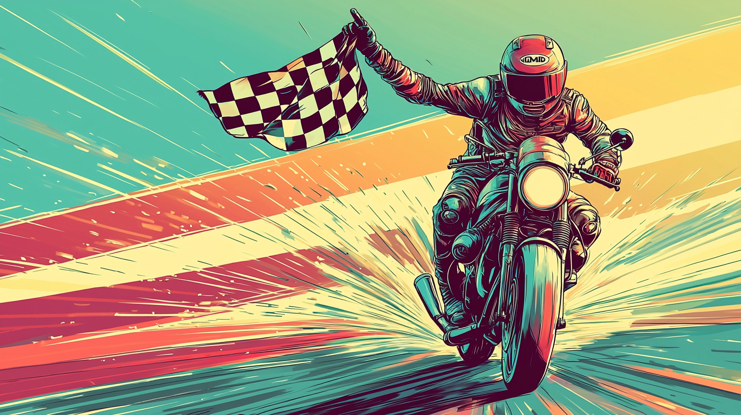 jojofrank_finish_line_man_waving_checkered_flag__futuristic_mot_3cfde8e8-7367-4a09-857e-48f813d07530.png