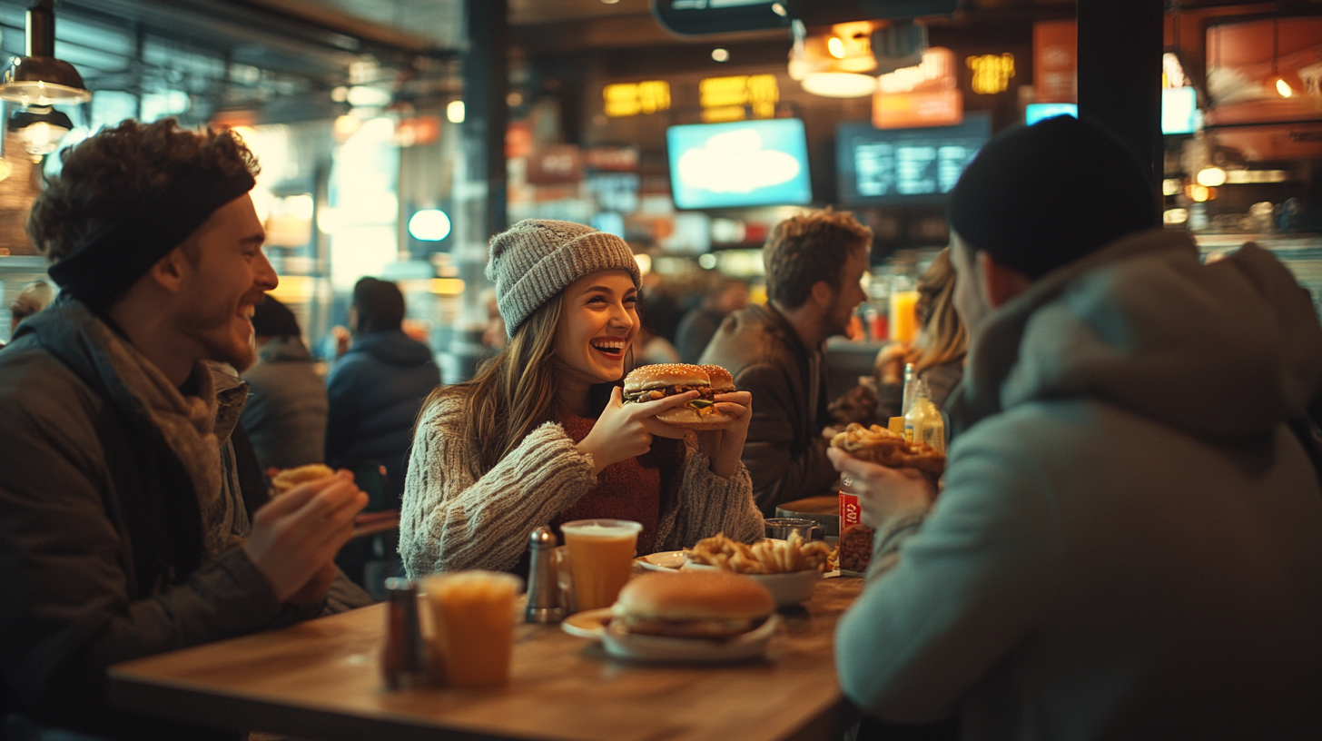 jojofrank_wide_shot_happy_people_eating_in_a_hamburger_restaura_886dd29a-d16c-48bb-aabe-68c2e65f6567.png