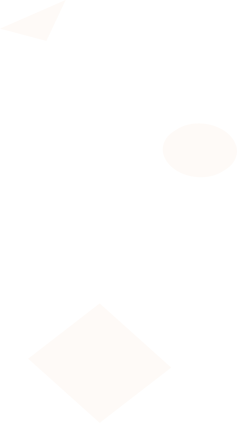 Abstract geometric design with black background, featuring cream-colored shapes including a triangle, circle, and diamond.