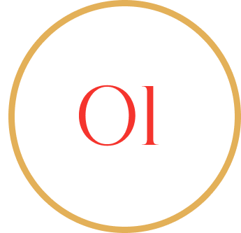 A circular sign with a black background, a gold border, and the number 10 in red at the center.