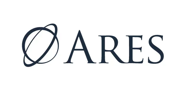 Logo with a stylized planetary orbit and the word 'ARES' in uppercase letters.