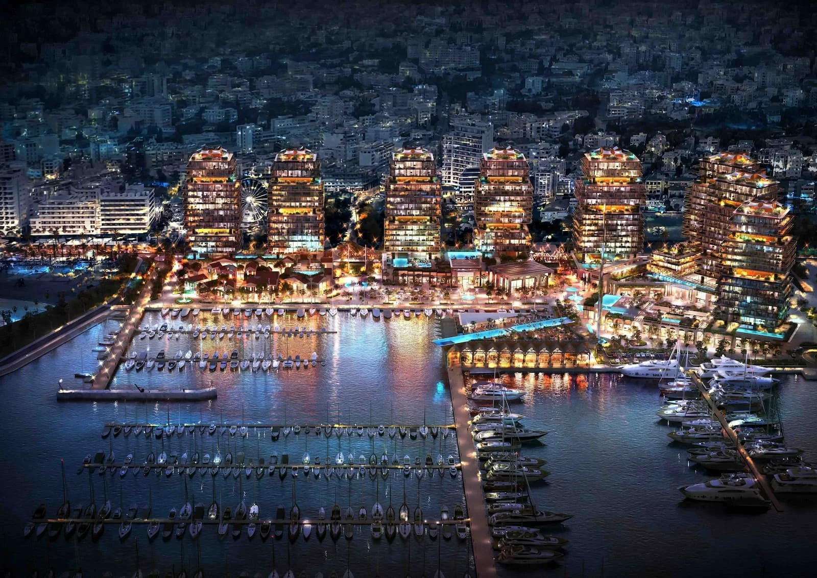 Larnaca Marina Port Waterfront Masterplan Visualization