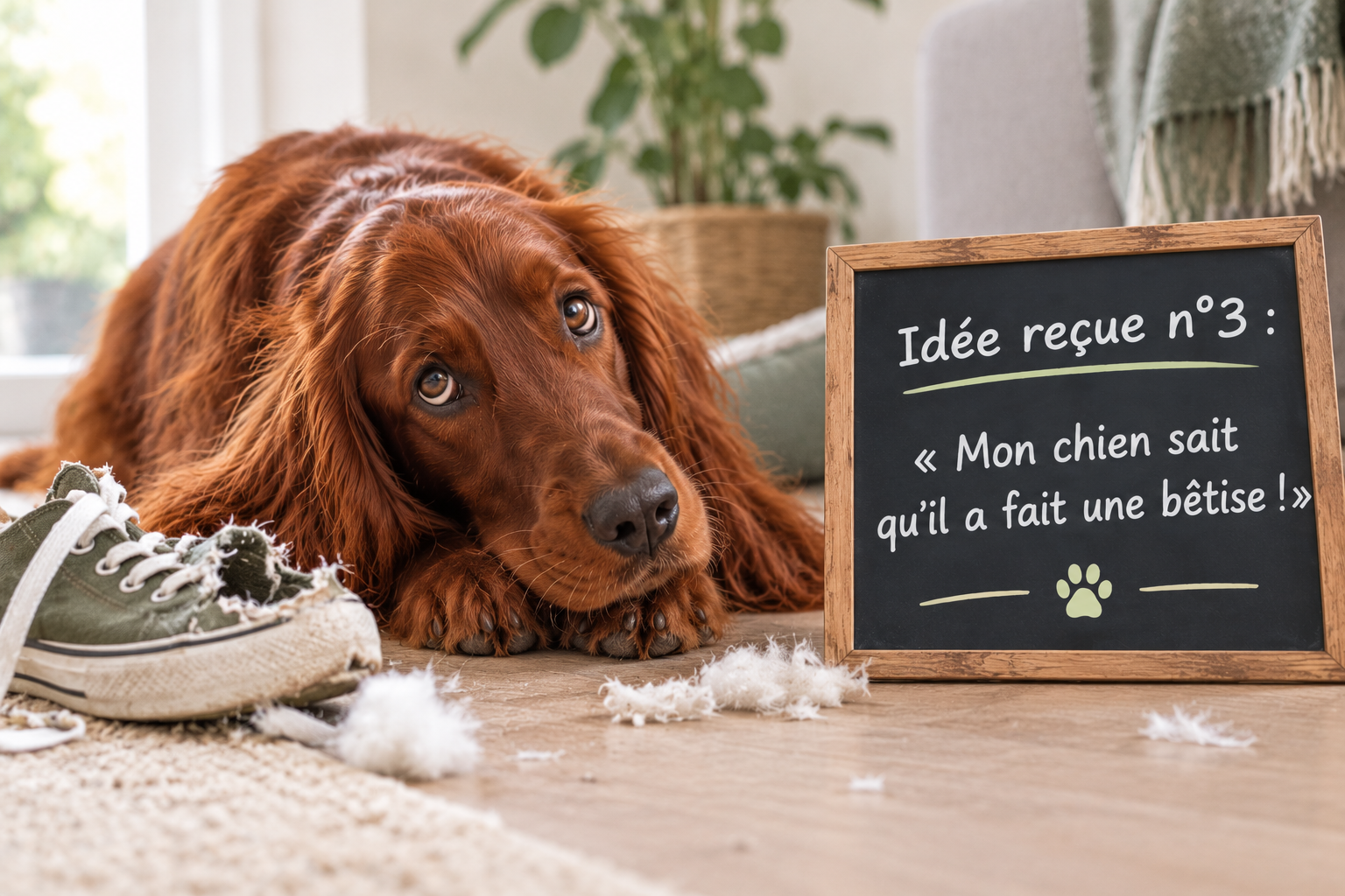 Idée reçue n° 3 : « Mon chien sait qu’il a fait une bêtise ! »